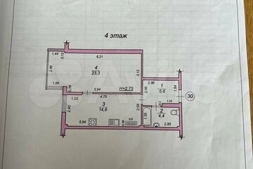 1-к квартира, 47,9 м², 4/10 эт.